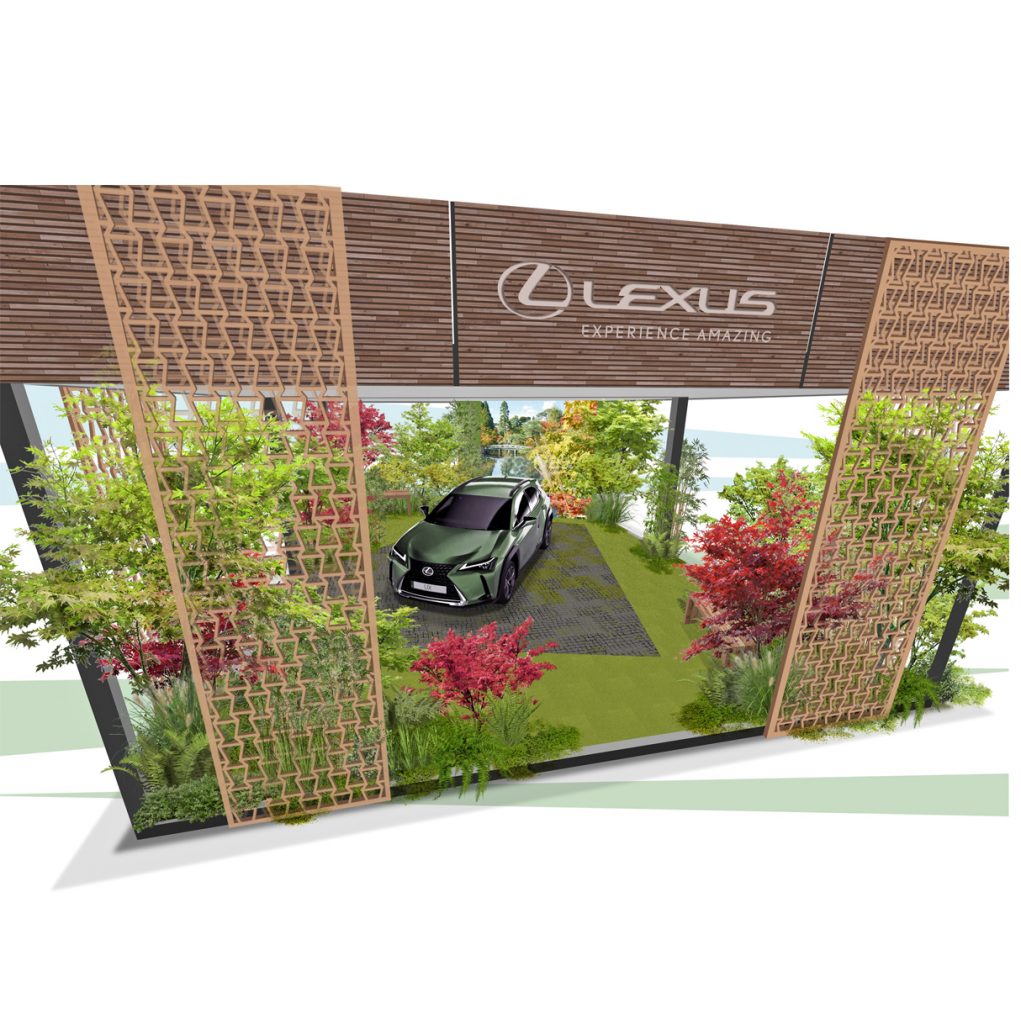 Lexus forest garden featuring the UX 300e all-electric SUV will be on display at BBC Gardeners' World Live at the NEC 26-29 August