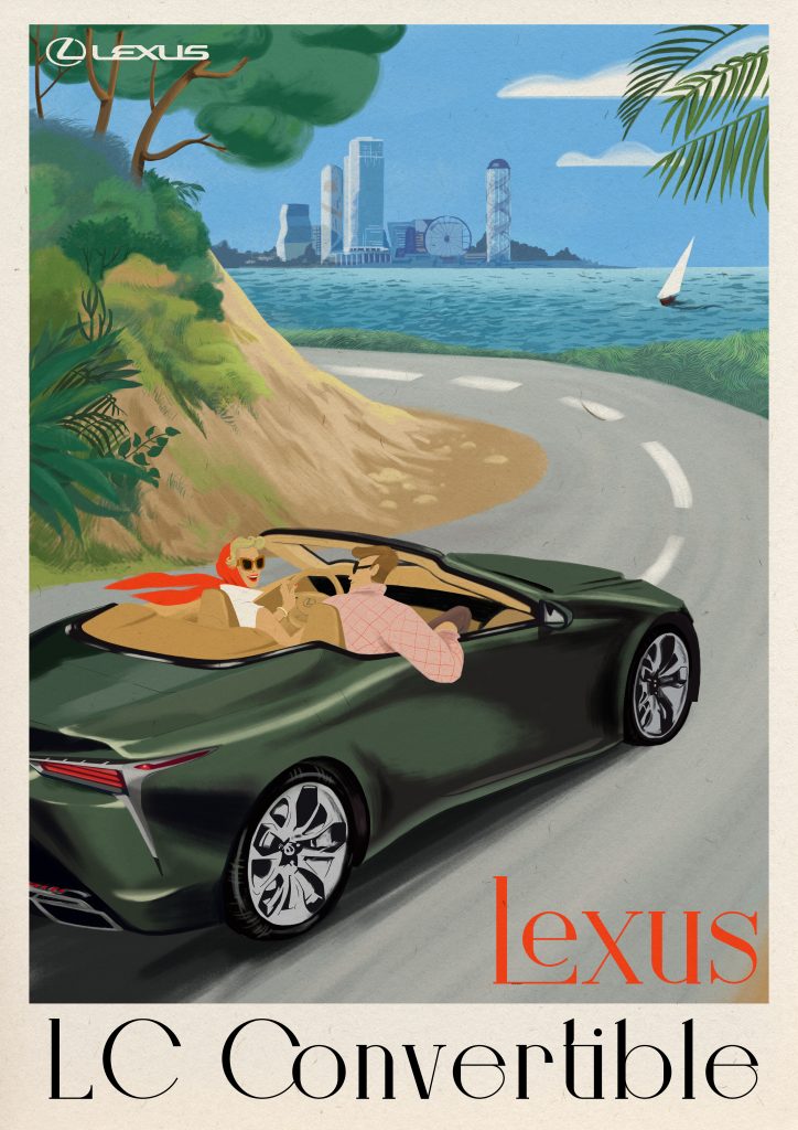 Lexus LC Convertible travel poster - Georgia