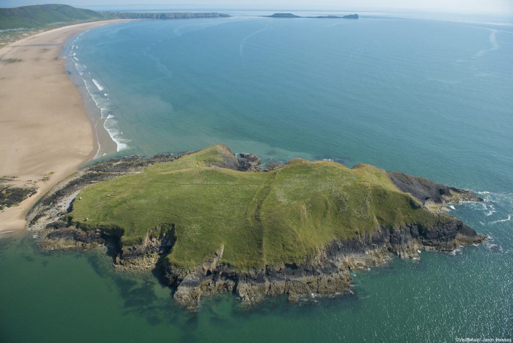 Lexus recommends Rhossili Bay, Gower Peninsula, Wales as a great place to recharge your EV.
