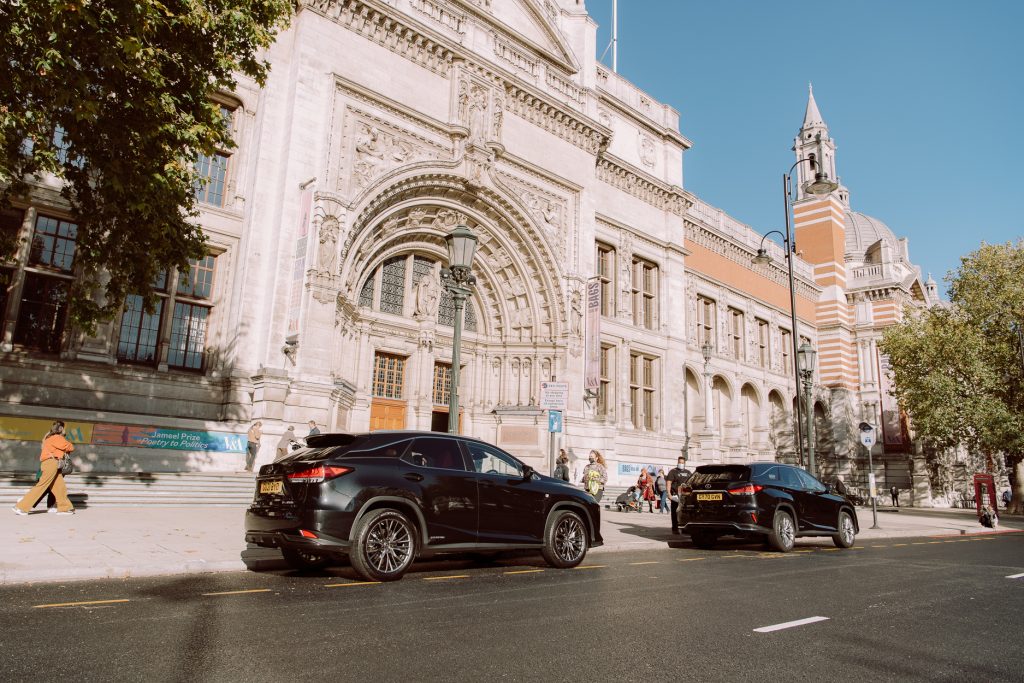 Lexus RX hybrid SUV cars at the V&A Museum