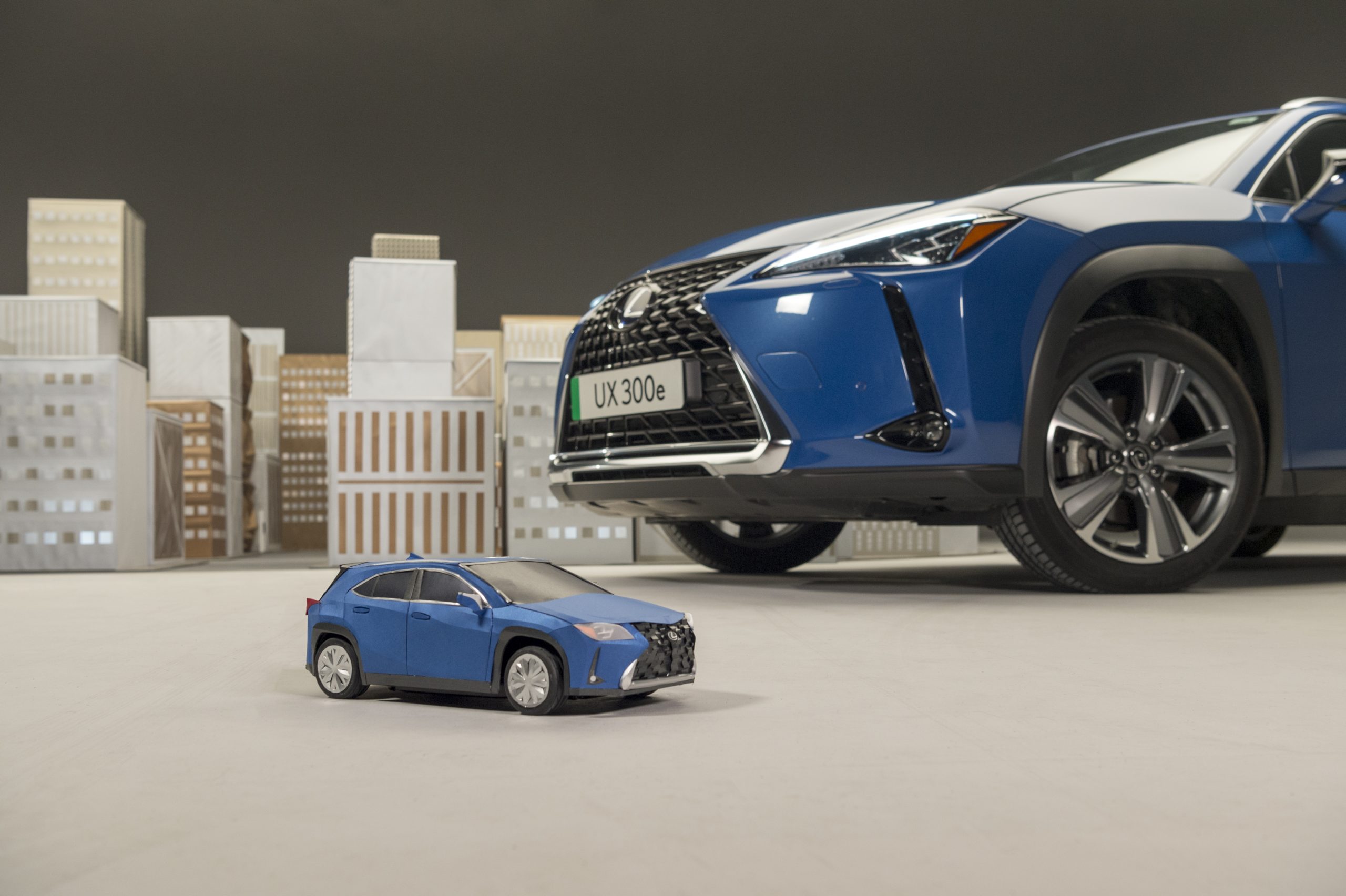 Artist Kyla McCallum Crafts Miniature Paper Model of the Lexus UX 300e