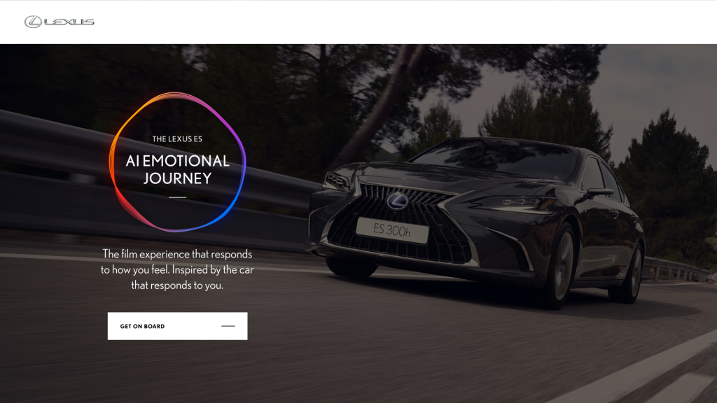 Lexus ES Emotionally Intelligent Advert - start screen