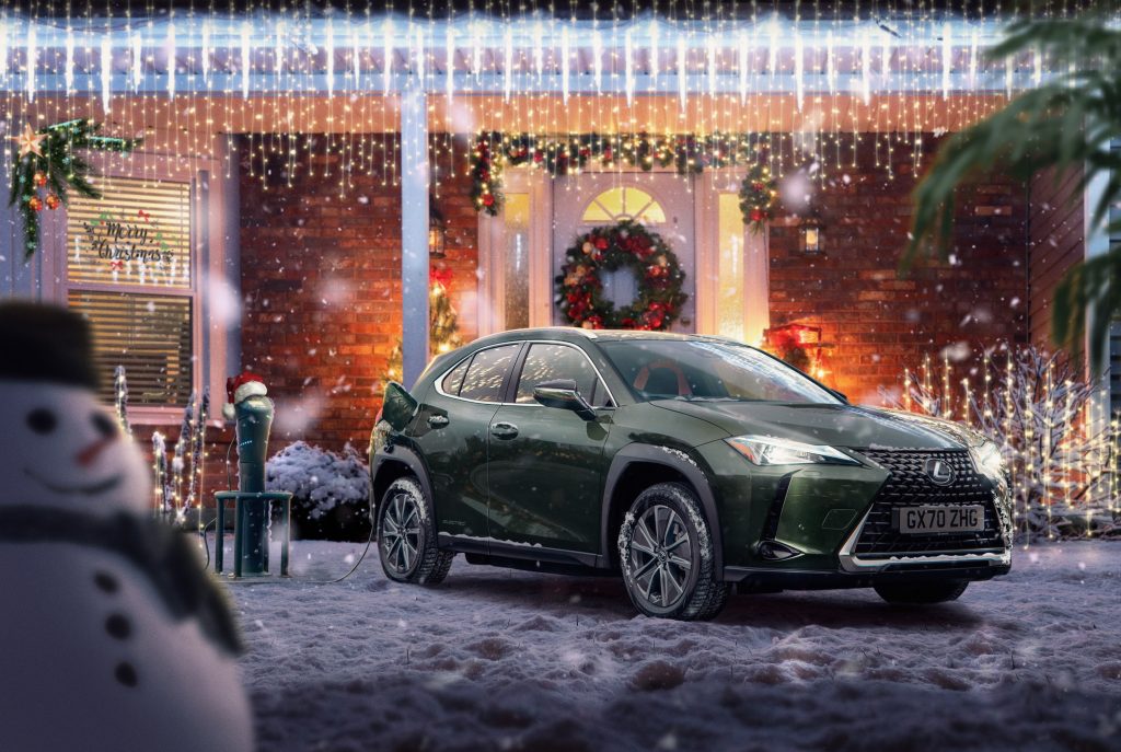 Lexus UX 300e zero-emission BEV being re-charged