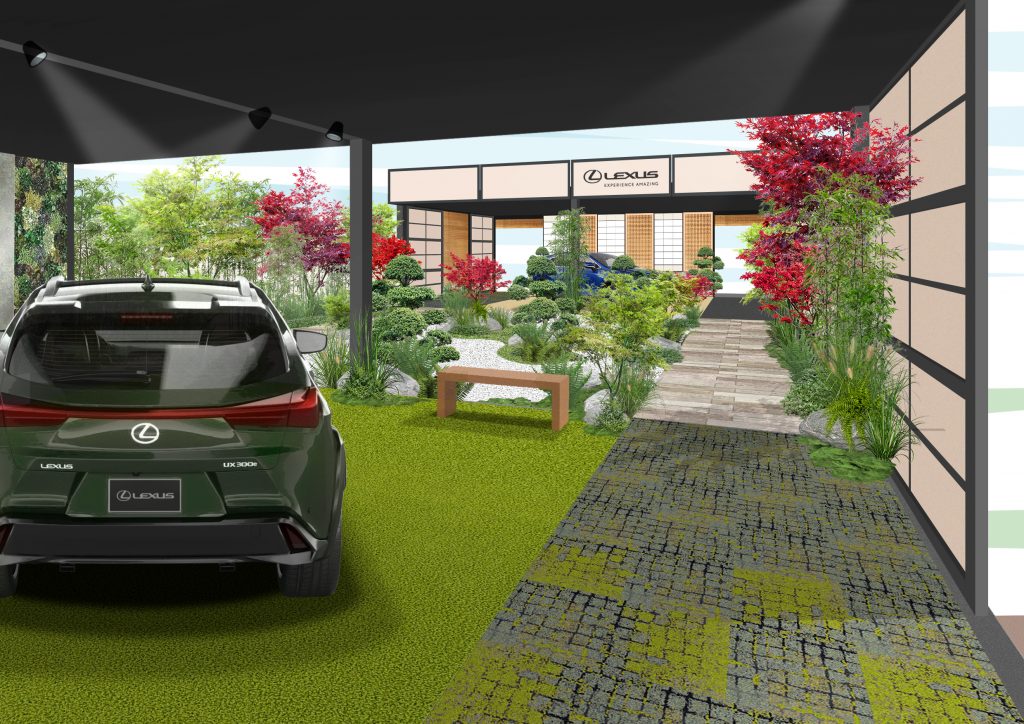 Artist's impression of the Lexus kanshō-niwa mindfulness garden concept at Gardeners World Live