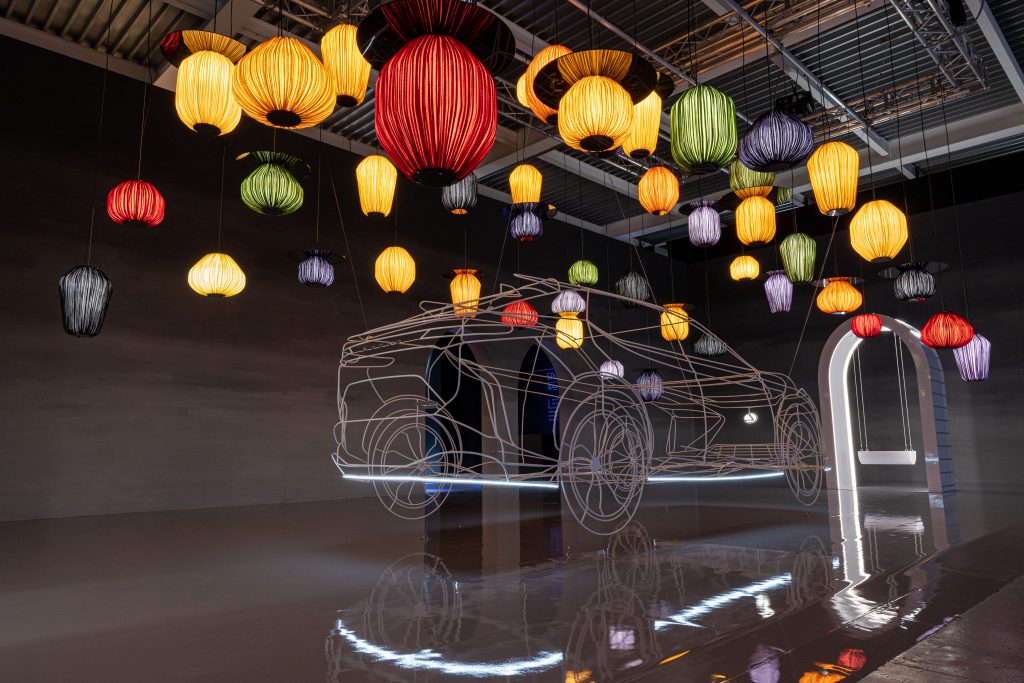 The Lexus: Sparks of Tomorrow exhibit at Milan Design Week includes an installation by architect and designer Germane Barnes with lighting studio Aqua Creations