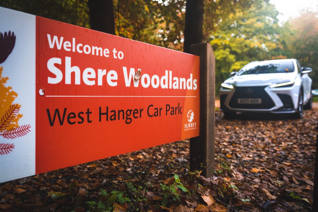 Lexus NX 450h+ Shere Woodlands, West Hanger Car Park
