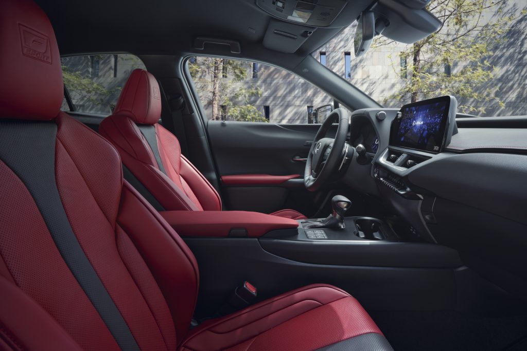 Interior of the Lexus UX 250h F SPORT