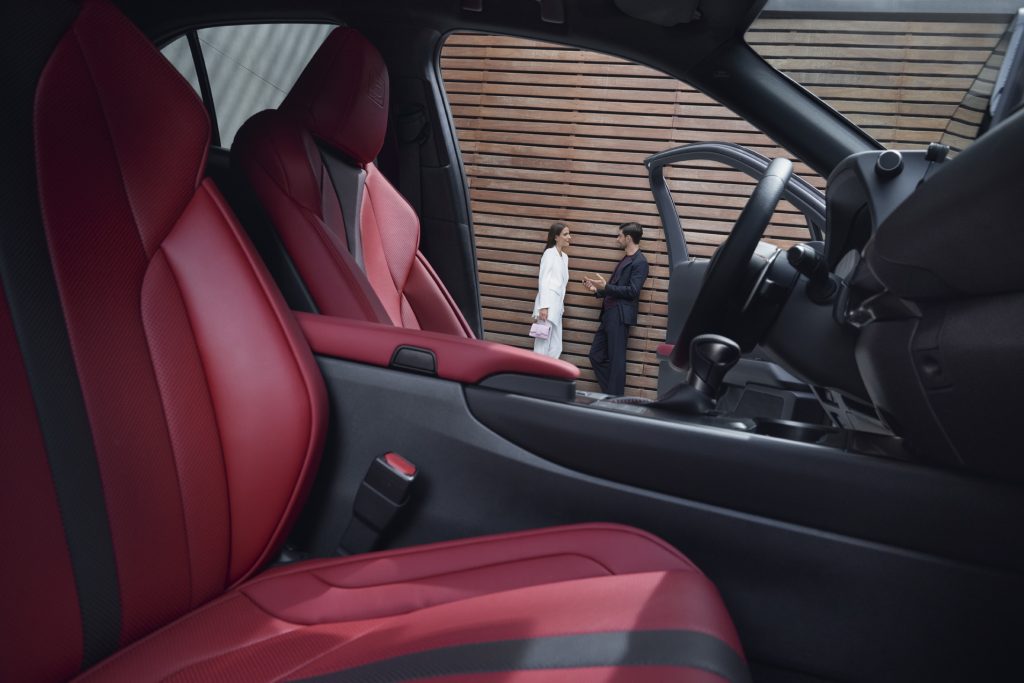 Interior of the Lexus UX 250h F SPORT