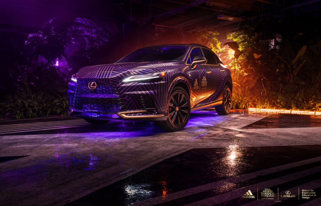Lexus RX 500h F Sport Performance customised by Lexus and adidas to celebrate Marvel Studios’ film Black Panther: Wakanda Forever