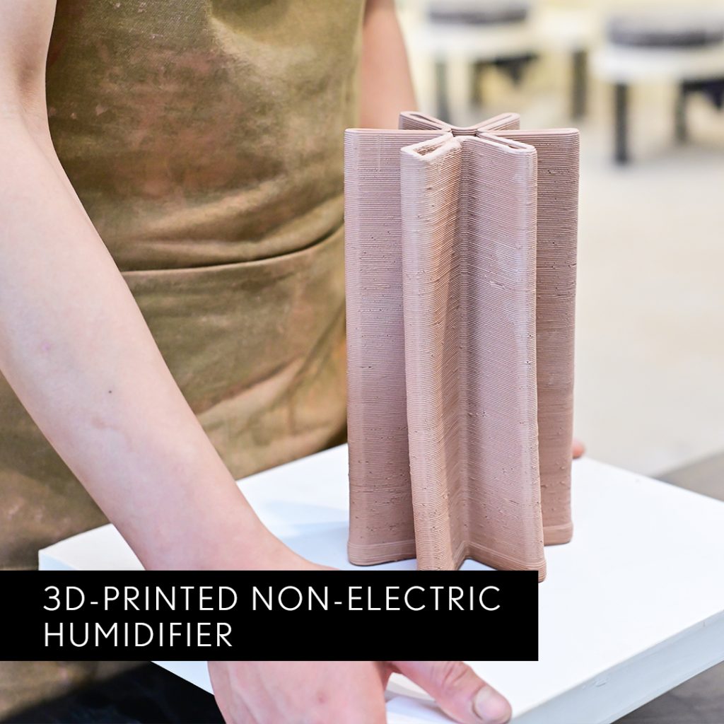 3D-printed non-electric humidifier