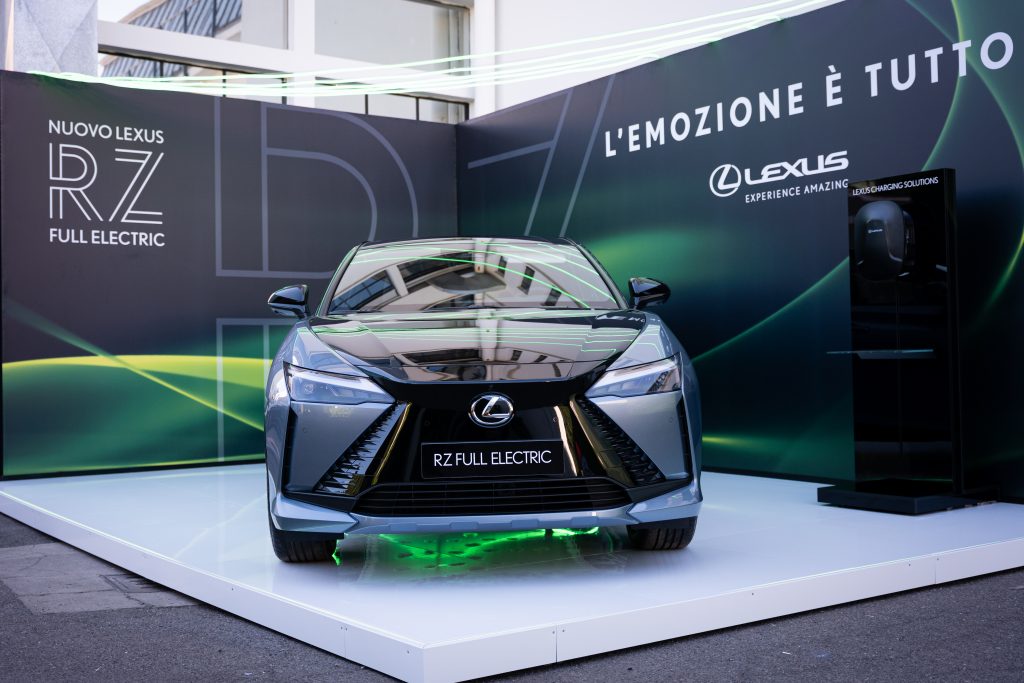Lexus RZ all-new battery electric SUV on display at Milan Design Week