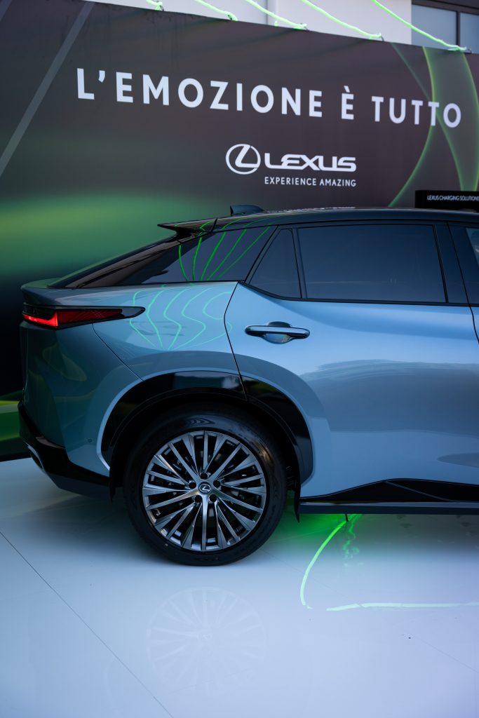 Lexus RZ all-new battery electric SUV on display at Milan Design Week