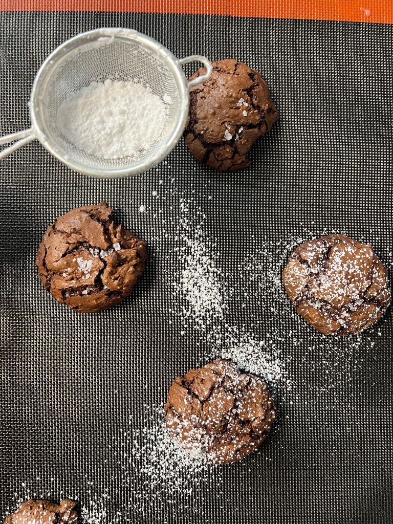 Emily Roux's Dark chocolate crinkle cookies