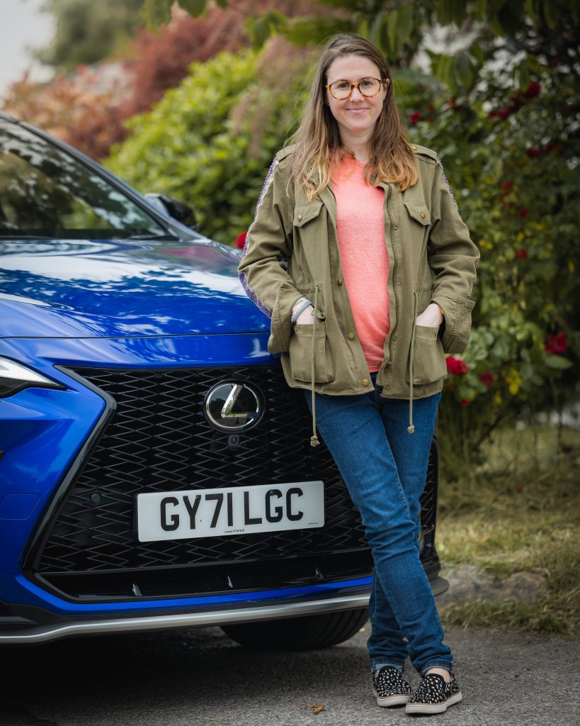 Emily Roux with the Lexus NX 450h+ plug in hybrid