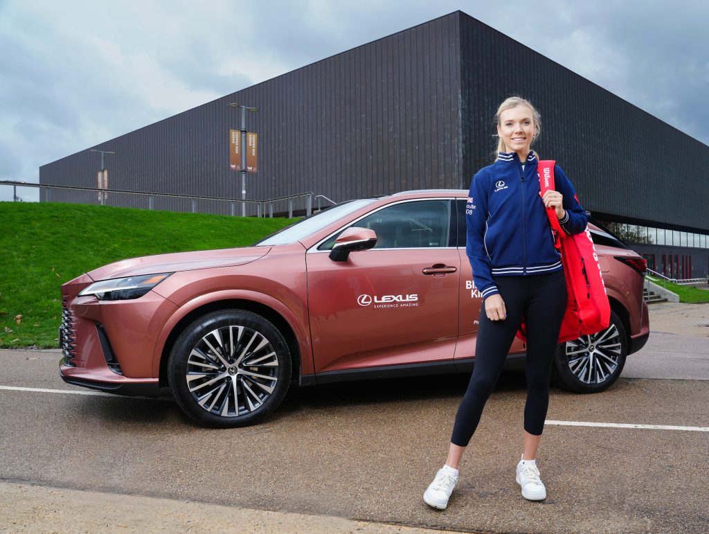 Katie Boulter with a Lexus RX hybrid SUV