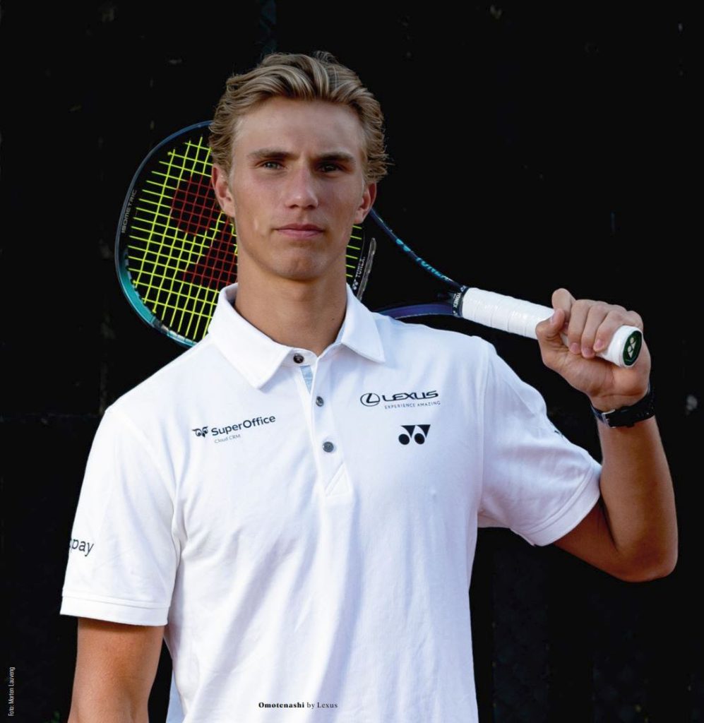 Nicolai Kjær, a Lexus Ambassador and the International Tennis Federation’s current number one junior player.