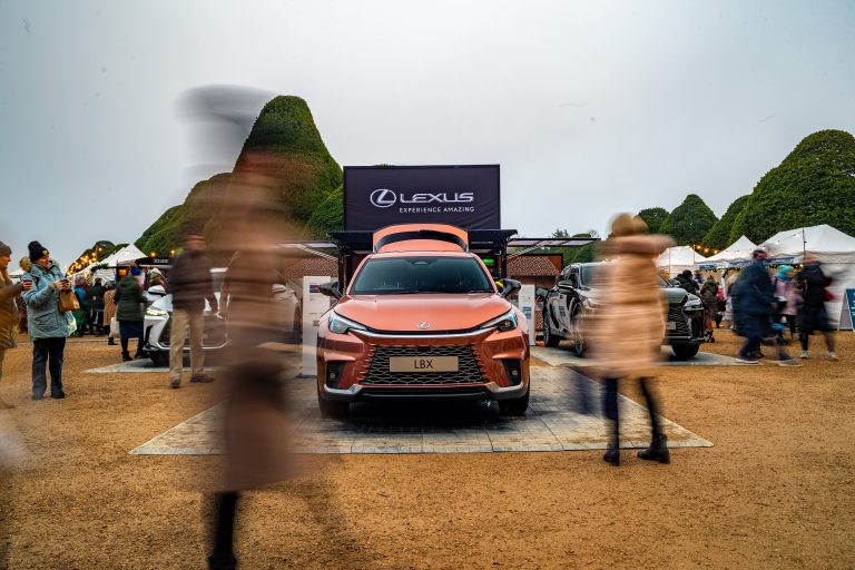 Lexus displays hybrid and BEV cars at the Hampton Court Palace Festive Fayre