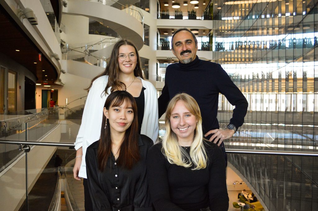 Northeastern University (USA): (Back row L to R) Chloe Prock, Paulo Ciuccarelli, (Front row L to R) Jasmine Yiming Sun, Elizabeth McCaffrey