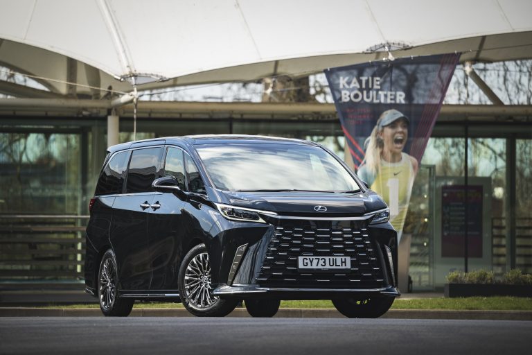 The sophisticated Lexus LM (Luxury Mover), pictured here at the National Tennis Centre in Roehampton, is back on sale in the UK owing to popular demand.