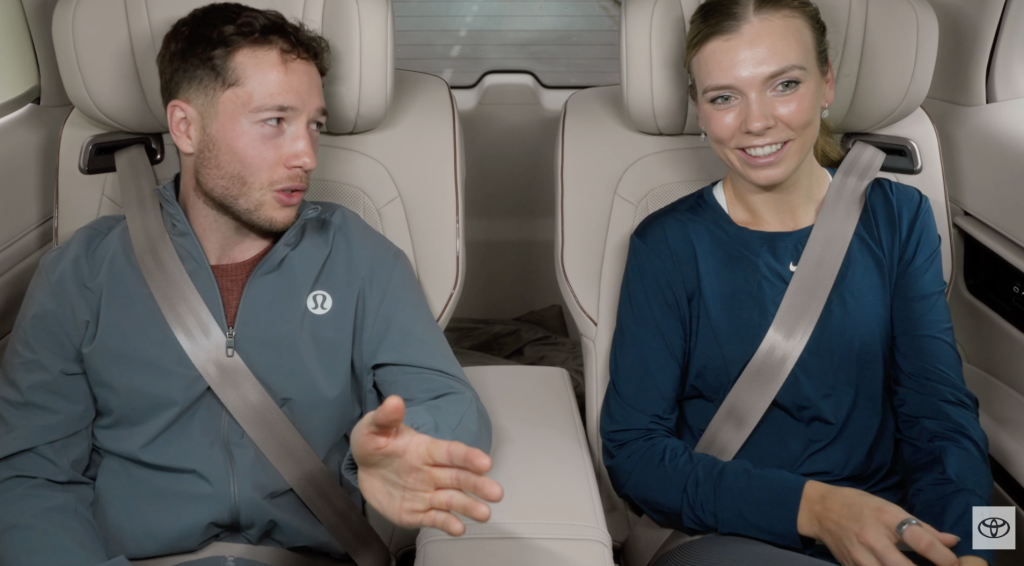 Alfie Hewett and Katie Boulter in the Lexus LM