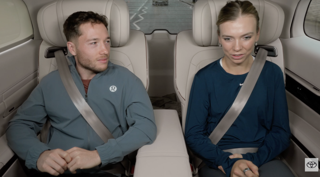 Alfie Hewett and Katie Boulter in the Lexus LM