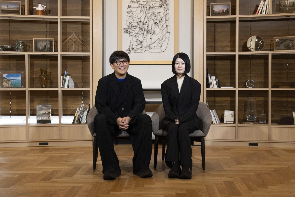 Drawing and Manual team: Kyotaro Hayashi (left) and Yumi Kurotani