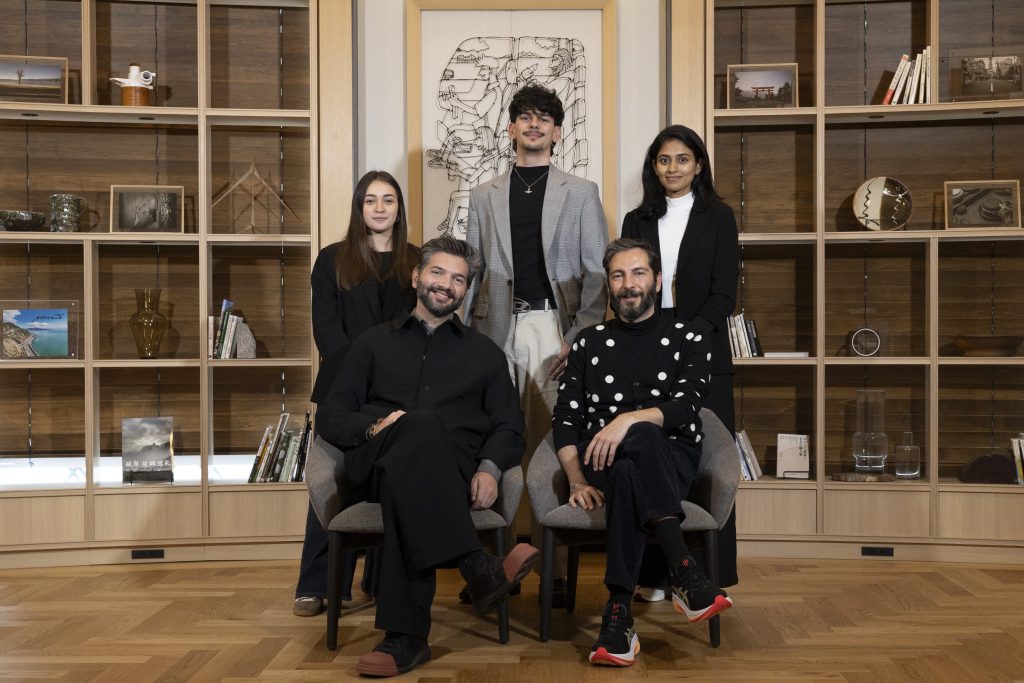 Team from Gaurdini Ciuffreda Studio: from L to R: Giulia Giavatto, Riccardo Stufano, Ananya Jain, Luigi Ciuffreda and Tiziano Guardini
